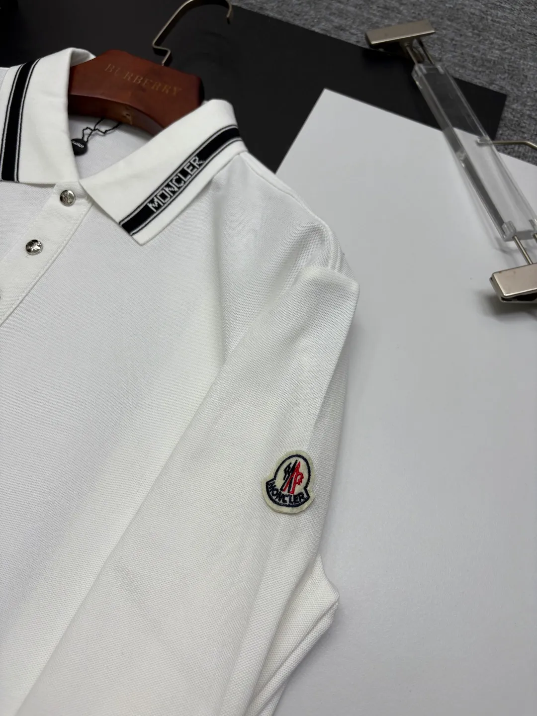 MONCLER New Arrival Polo Same Style 260 ， Factory New Arrival Versatile : Black White Royal Blue Size：M-3XL
